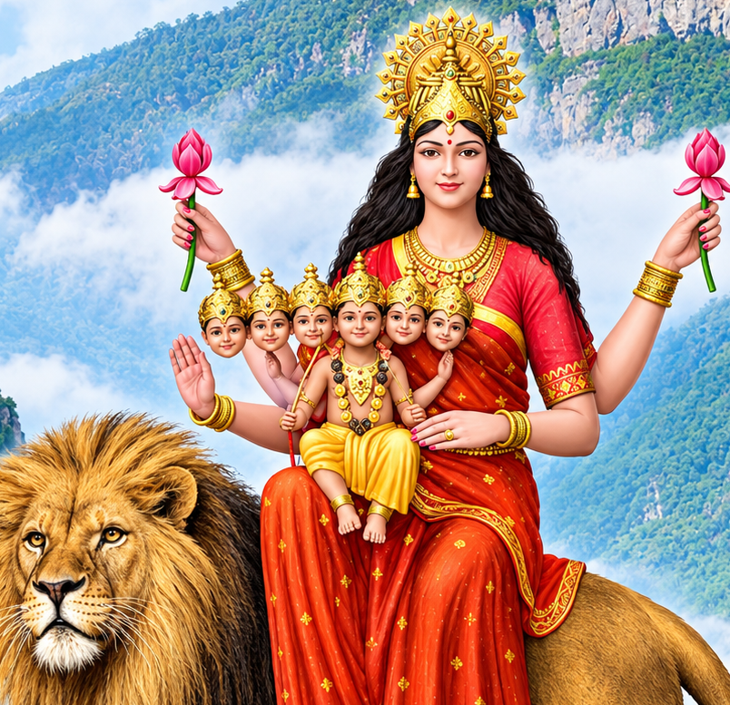 नवरात्रको पाँचौँ दिन आज स्कन्दमाताको पूजा आराधना गरिँदै