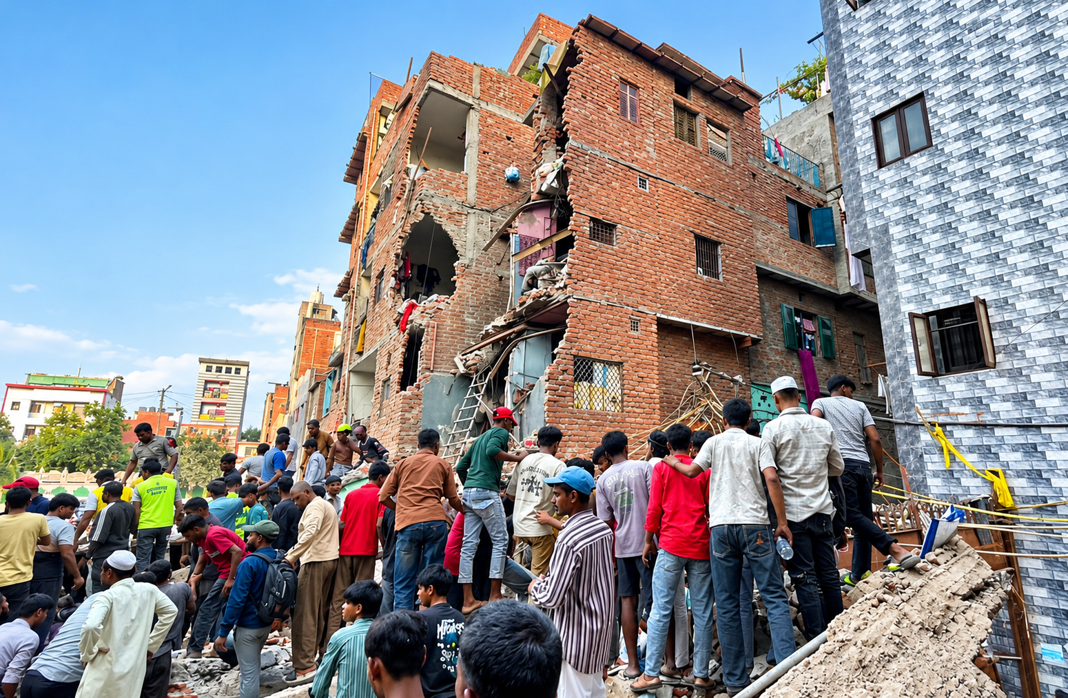 दिल्लीमा भवन भत्किँदा चार जनाको मृत्यु, आठ घाइते